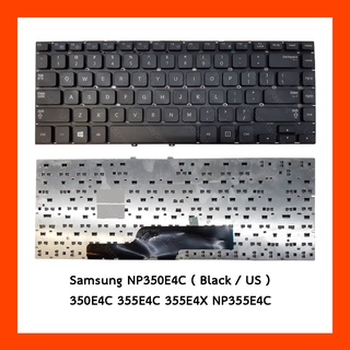 Keyboard Samsung NP350E4C Black US แป้นพิมพ์ ภาษาอังกฤษ ฟรีสติกเกอร์ไทย-อังกฤษ