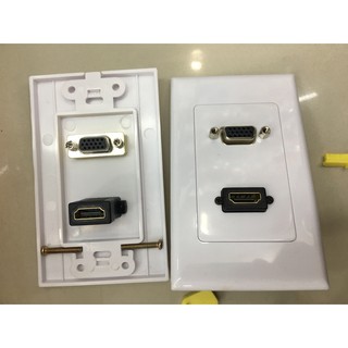 หน้ากากเต้ารับ Outlet HDMI / VGA ติดในผนัง