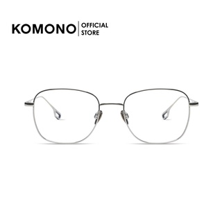 [Titanium] KOMONO Alix Silver กรอบแว่นไทเทเนี่ยมน้ำหนักเบา ทรงสี่เหลี่ยม สีเงิน