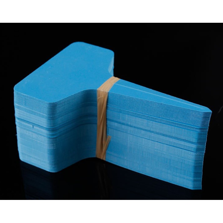 ป้ายชื่อต้นไม้พลาสติก หนา 0.5 มม. แพ็คละ 20 ชิ้น แบบสี่เหลี่ยมสีน้ำเงิน 6x10cm แถมปากกาคละสี1ด้าม (พ