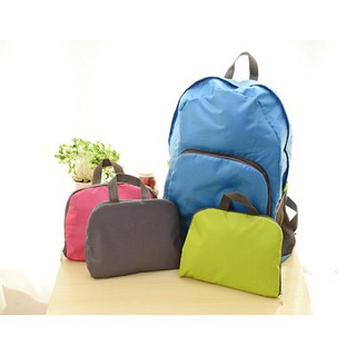 Backpack Travel Bag กระเป๋าเป้อเนกประสงค์พับเก็บได้ เป้กีฬา เป้เดินทาง สะพายหลัง สะพายข้าง รับน้ำหนักได้มาก ( คละสี )