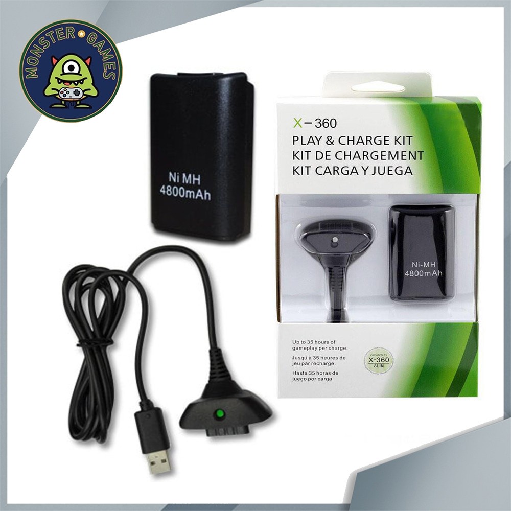 กำลังส่งความเร็ว ถ่านชาร์จจอย Xbox 360 พร้อมสายชาร์จจอย Xbox 360  (ถ่านชาร์จ Xbox 360)(สายจอย Xbox 3