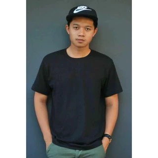 Double Black T-Shirt (เสื้อยืดสีดำล้วน คอกลม) Buy 1 Get 1 Free ซื้อ 1 แถม 1 ผ้าคอตตอน100% ไม่มีการเย็บตะเข็บข้างตัวเสื้อ