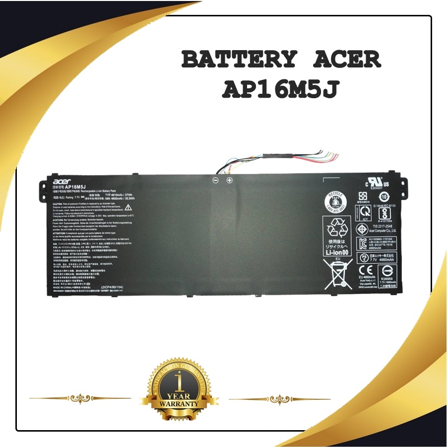 BATTERY NOTEBOOK ACER AP16M5J แท้ สำหรับ ACER ASPIRE A315 A315-21 / แบตเตอรี่โน๊ตบุ๊คเอเซอร์