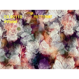 คอตต้อนสล๊าฟ(พิมพ์ดิจิตอล) Viscose Cotton Slub Digital Printed CS 02110