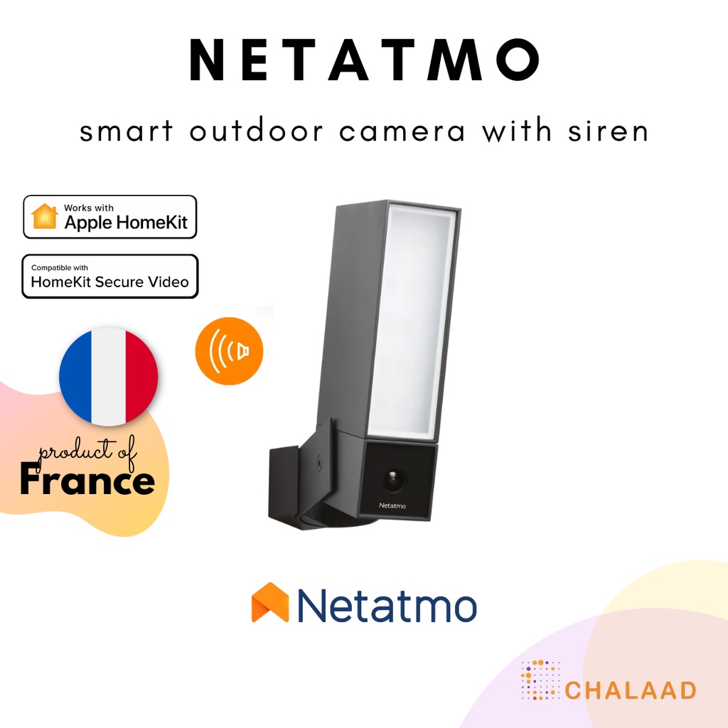 Netatmo Smart Outdoor Camera W Siren Apple Homekit