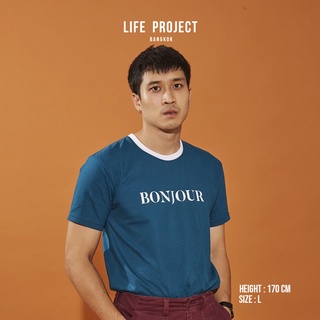 [LIFEPROJECTBKK] BONJOUR everyday tee เสื้อยืดผ้าคอตตอนแท้100% ไซส์ s,m,l