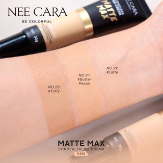 N366 NEE CARA  MATTE MAX CONCEALER BB CREAM นีคาร่า บีบี เนื้อบางเบา คุมมัน พร้อม UV Protection