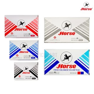 แท่นประทับตรา ตลับหมึกตรายาง ตราม้า สี ดำ / น้ำเงิน / แดง มีให้เลือก 4 ขนาด No.1 No.2 No.3 No.4