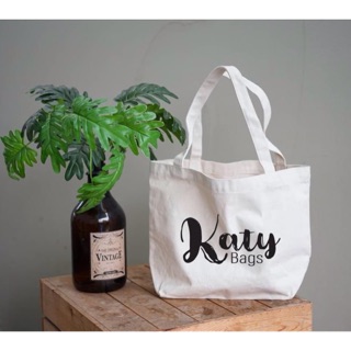 กระเป๋าแคนวาสปักชื่อ Personalized Tote Bags