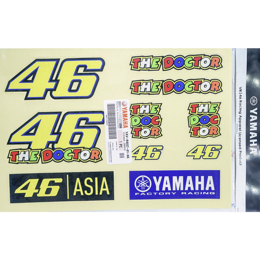 สติ๊กเกอร์ EMBLEM (A) YAMAHA VALENTINO ROSSI VR 46 ASIA VR46 SGV RIDER 2