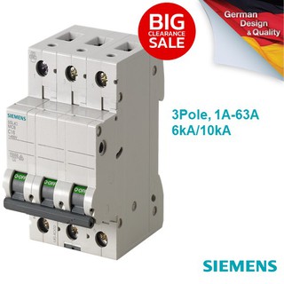 SIEMENS Breaker ซีเมนส์ เบรกเกอร์ MCB 3P 6kA 10kA