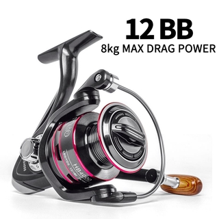 Tokushima รอกตกปลา 12BB อุปกรณ์ตกปลา 8Kg Max Drag Power