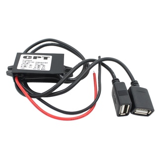 ┋☎▬อินเวอร์เตอร์ DC 12v to 5v 3A Dual USB Power Regulator Step-down