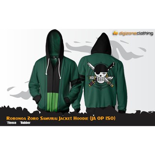 เสื้อแจ็กเก็ต มีฮู้ด ลายการ์ตูนอนิเมะ One Piece Roronoa Zoro JA OP 150 สําหรับผู้ชาย