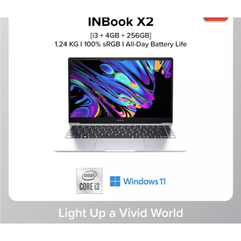 พร้อมส่ง ❗️Notebook Infinix InBook X2 // Grey (ประกัน 1 ปี )