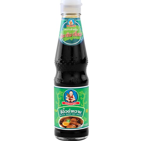 ตราเด็กสมบูรณ์ซีอิ๊วดำหวาน (ฉลากเขียว)  400 กรัม / Deksomboon Brand Black Sweet Soy Sauce 400 g