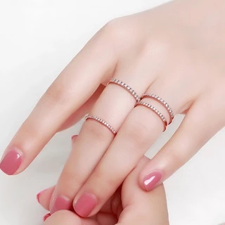 แฟชั่นผู้หญิงที่เรียบง่ายแหวนคริสตัลแหวนแต่งงานผู้หญิงเครื่องประดับ Gift