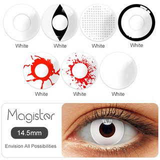 Magister คอนแทคเลนส์ แบบมีสี ขนาดเล็ก สไตล์แวมไพร์ ปีศาจ ซอมบี้ อนิเมะ (ค่าสายตา 0.00)
