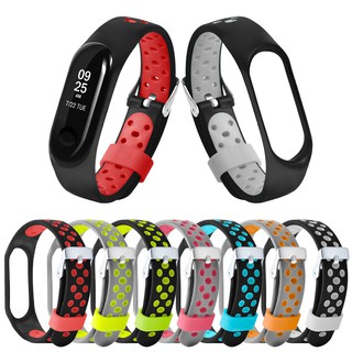 For Xiaomi Mi Band 3 / Mi Band 4 สายนาฬิกาข้อมือซิลิโคนสายนาฬิกาข้อมือ