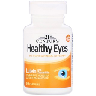 Lutein &amp; Zeaxanthin วิตามินบำรุงสายตา 21st Century, Healthy Eyes, Lutein &amp; Zeaxanthin, 60 Capsules
