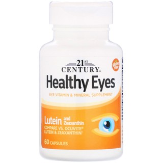 Lutein &amp; Zeaxanthin วิตามินบำรุงสายตา 21st Century, Healthy Eyes, Lutein &amp; Zeaxanthin, 60 Capsules