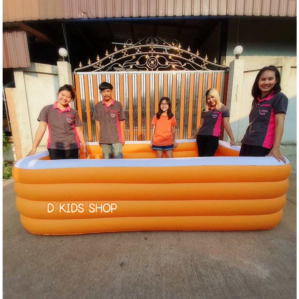 PP4 สระน้ำเป่าลม สระน้ำ สระน้ำเด็ก ขนาด 305*183*70 cm. สระ 3 เมตร 4 ชั้น (ตัวเลือก 6 ขนาด) - รูปที่ 6