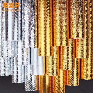 สติกเกอร์ฟอยล์อลูมิเนียม self adhesive Wallpaper กันน้ำมันกร…