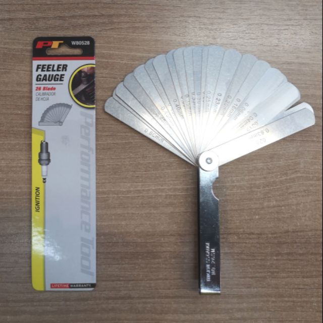 ฟิลเลอร์เกจ​ตั้งวาวล์​ 26 ใบ