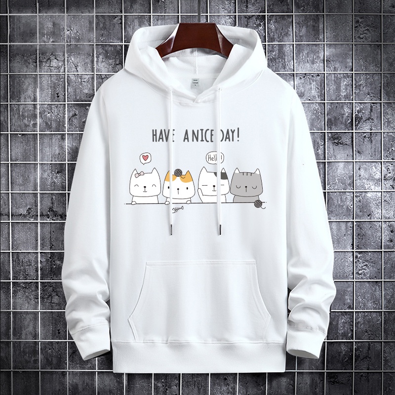 L297เสื้อฮู้ดแขนยาวผ้านุ่มใสสบายฯ ลายสวยแฟชั่งได้ทั้งชายและหญิง