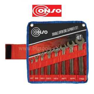 Conso : ชุดประแจปากตาย 8 ตัวชุด Conso : 8 Pc. Double Open End Spanner Set