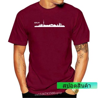 ขายดี เสื้อยืดแขนสั้น พิมพ์ลาย Berlin City Skyline สไตล์คลาสสิก สําหรับผู้ชาย IOfgoi44GDghfb42