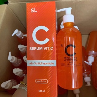 C Serum Vit C ขวดใหญ่500ml. #วิตามินซี สูตรเข้มข้น วิตซี บอดี้เซรั่ม คอลลาเจนโกลด์ขนาด 500ml