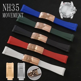 สายนาฬิกาข้อมือ สายสแตนเลส แบบพับได้ อุปกรณ์เสริม แบบเปลี่ยน สําหรับ NH35 Movement