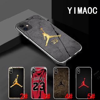 เคสโทรศัพท์มือถือแบบนิ่ม TPU ใส ลาย jordan สีทอง สําหรับ iPhone XS Max XR X 11 Pro 7 8 6 6S Plus 104A