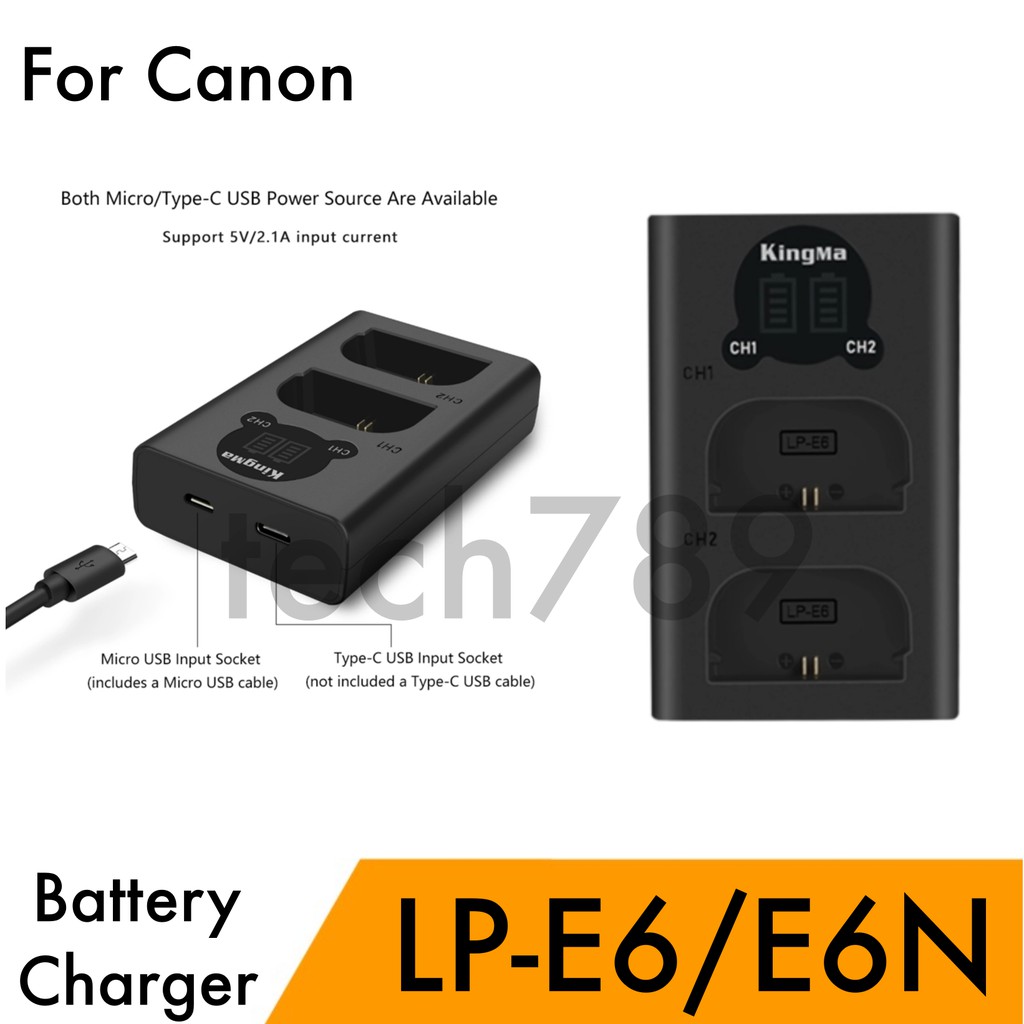 Kingma LP-E6 USB Dual Battery Charger for แคนนอน  LP-E6N