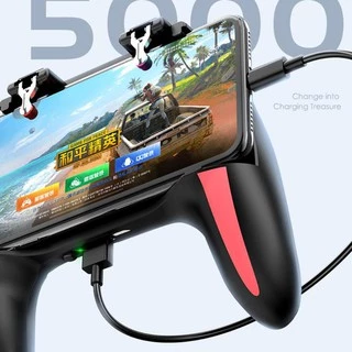 H10 Gamepad พัดลมคู่ Power Bank 2500/5000mAh พร้อมปุ่มยิง PUBG / Free Fire จอยเกม จอยเกมส์ จอยเกมส์มือถือ จอยเกมส์