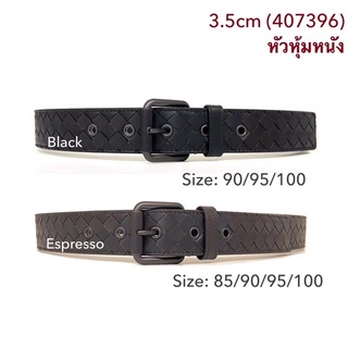 ถูกที่สุด ของแท้ 100% Bottega Belt 3.5 cm หัวหุ้มหนัง