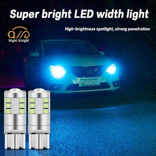 ไฟ LED T10 สีเขียวมะนาว DRL 194 168 27SMD W5W 18W 3200LM 12V สําหรับติดป้ายทะเบียนรถยนต์ 2 ชิ้น