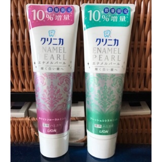 รุ่นพรีเมี่ยม LION Japan ENAMEL Pearl ยาสีฟันหลอดใหญ่ 143กรัม เพื่อฟันขาวดุจไข่มุกจากญี่ปุ่น