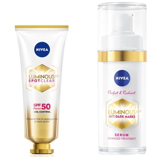 NIVEA Luminous 630 Set (Treatment 30ml + Sun SPF50+++40ml) นีเวีย ลูมินัส 630 เซ็ท (ทรีทเม้นท์ 30มล + ซันโพรเทค 40มล)