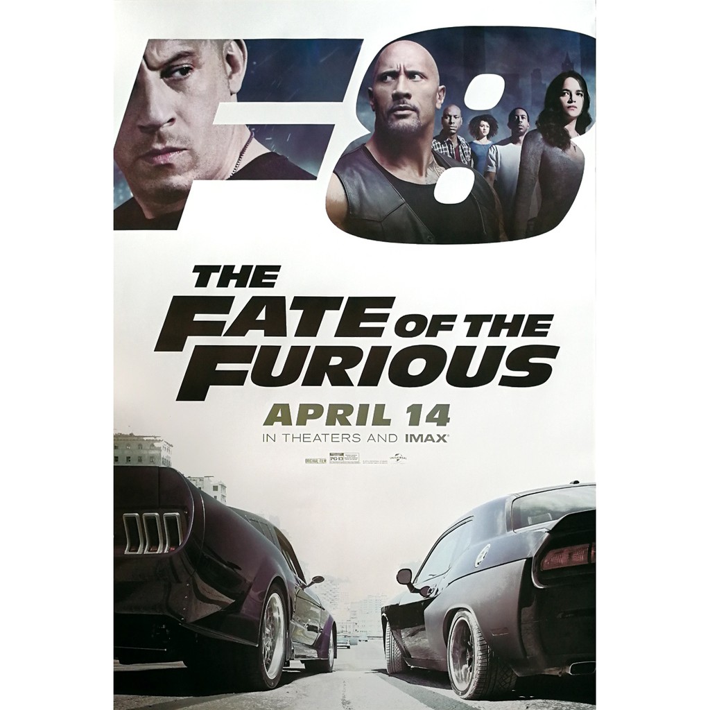 โปสเตอร์ หนัง เร็ว..แรงทะลุนรก 8 The Fate Of The Furious Fast 8 2017 Poster  24”X35” Inch Vin Diesel | Shopee Thailand