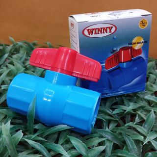 บอลวาล์ว พีวีซี แบบสวม 3/4" (6 หุน) อย่างดี วินนี่ Winny