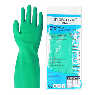 ✨นาทีทอง✨ PARAGON ถุงมือยางไนไตร รุ่น 38-321308 ไซส์ L สีเขียว Hand &amp; Arm Protection