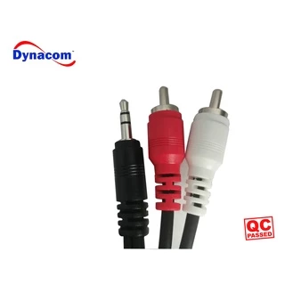 สายนำสัญญาณ Dynacom RCA - AUX J-015 RCA 2C + TR ST 1C สายนำสัญญาณ เชื่อมต่อภาพและเสียง ใช้กับทีวี - วิทยุในบ้าน