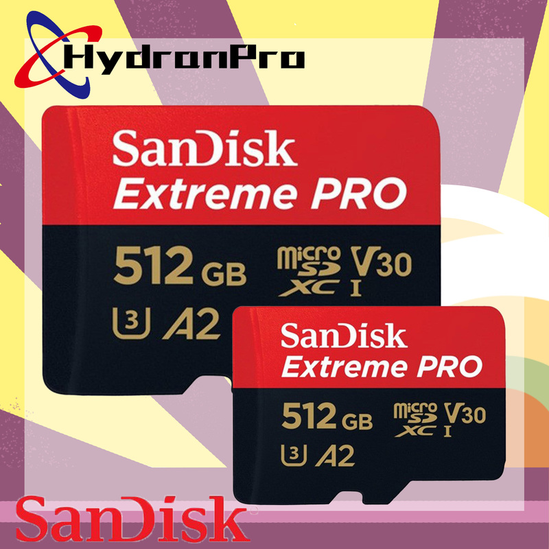 SanDisk Extreme Pro A2 170MB / วินาที Micro SD 16GB / 32GB / 64B / 128GB / 256GB / 512GB U3 4K การ์ดหน่วยความจำ