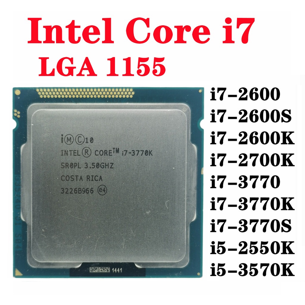 Intel Core i7 2600s i7-2600 2700K i7 3770s 3770K LGA 1155 พิน H61 B75 Z77 เมนบอร์ดรองรับ cpu 1155 โป
