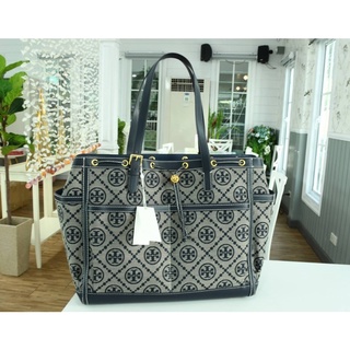 TORY T MONOGRAM JACQUARD WFH TOTE