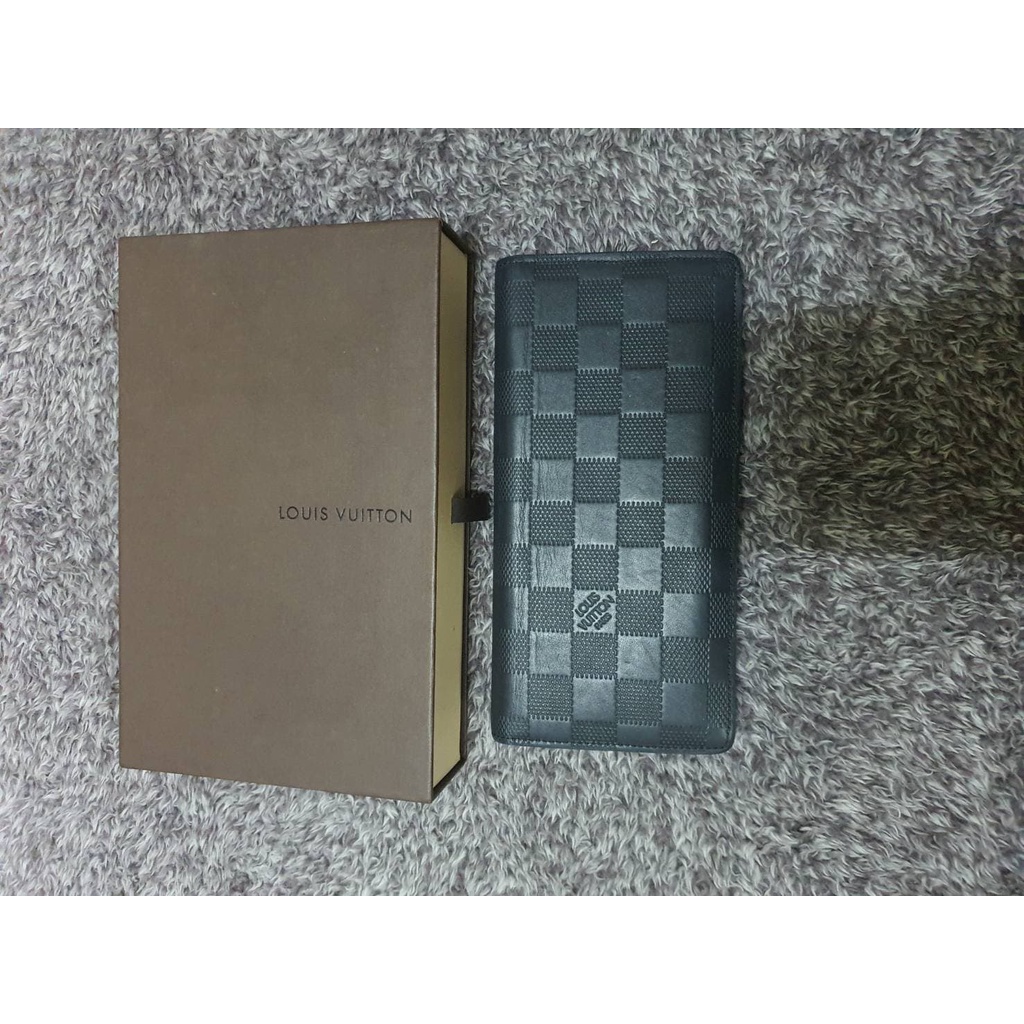 Louis Vuitton Long Brazza Portefeuille Damier Infini Leather Black N63010 Wallet