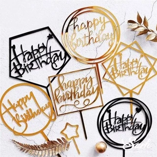 ป้ายวันเกิด ป้ายปักเค้กอะคริลิค ป้ายhappy birthday
